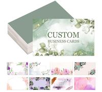 Visitenkarten Personalisiert Doppelseitiges Design Personalised Business Cards/Dankeskarten wasserfest für Kleine Unternehmen mit Logo-Text QR-Code