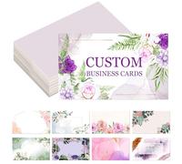 Visitenkarten Personalisiert Doppelseitiges Design Personalised Business Cards/Dankeskarten wasserfest für Kleine Unternehmen mit Logo-Text QR-Code