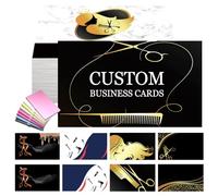 Visitenkarten Personalisiert Doppelseitiges Design Personalised Business Cards/Dankeskarten wasserfest für Kleine Unternehmen mit Logo-Text QR-Code