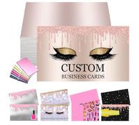 Visitenkarten Personalisiert Doppelseitiges Design Personalised Business Cards/Dankeskarten wasserfest für Kleine Unternehmen mit Logo-Text QR-Code