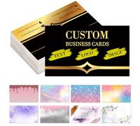 Visitenkarten Personalisiert Doppelseitiges Design Personalised Business Cards/Dankeskarten wasserfest für Kleine Unternehmen mit Logo-Text QR-Code