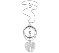 Visiting Seoul Tower in South Korea Pendant Angel Wings Rotating Necklace Jewelry