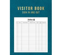 Visitor Book Sign In and Out: Visitor Register Log Book for Recording Guest Sign In and Sign Out Hardback , Visitor's Activity Tracker for Workplace ... Record over 3000 Entries | Blue Cover
