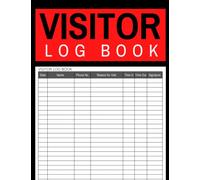 Visitor Log Book: Cute Visitors Sign-In and Out Register book for Businesses, Doctors, Offices, Schools and Nursing Homes