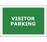 Visitor Parking Foamalux PVC Plastic sign Green/White - 30 x 20 cm | UK-Made with Renewable Energy | Low Carbon Footprint