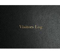 Visitors Book: Black Leather Look | Simplistic sign in register for office, work, business, hospitality, childcare & more | * paperback * 8.5" x 6"