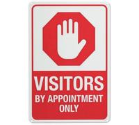 Visitors by Appointment Only Metal Sign Aluminum Warning Tin Signs For Outdoor Business Yard Lawn Farmhouse Garden Patio Wall Decor 8x12 Inch