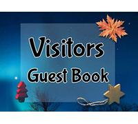 Visitors Guest Book: Visitors Guest Book aurora Blue and star