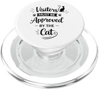 Visitors Must Be Approved By The Cat - Cat Lover Cat Mom Dad PopSockets PopGrip for MagSafe