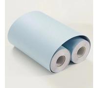 VisitRyl Baby Blue Wallpaper Border Self Adhesive Wall Tiles Decorative, Peel and Stick Wall Border Bathroom Stickers Light Blue Matte 10cm X 500cm