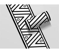 VisitRyl Black and White Wallpaper Border 1 Removable Wall Decoration Border Wall Sticker Wallpaper Self-Adhesive Waterproof PVC Skirting Board Sticker 10cm x 500cm