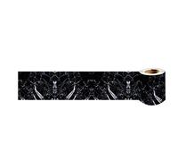VisitRyl Peel and Stick Wallpaper Border Self-Adhesive Wall Border Sticker Home Ceiling Decorative Border for Bathroom Living Room Kitchen 10- Black and White Pattern 10cm x 240cm
