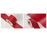 VisitRyl Peel and Stick Wallpaper Borders Self-Adhesive for Bathroom Wall Border Sticker Home Ceiling Decorative Border for Living Room Kitchen Red Cinnabar 5cm X 500cm