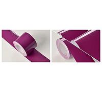 VisitRyl Peel and Stick Wallpaper Borders Self-Adhesive for Bathroom Wall Border Sticker Home Ceiling Decorative Border for Living Room Kitchen Purple Pearl 15cm X 500cm
