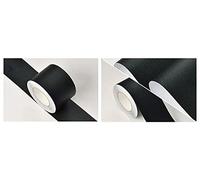 VisitRyl Peel and Stick Wallpaper Borders Self-Adhesive for Bathroom Wall Border Sticker Home Ceiling Decorative Border for Living Room Kitchen Black Matte 5cm X 500cm