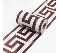 VisitRyl red self Adhesive Wallpaper Border Wall Tiles Decorative, Peel and Stick Wall Border Bathroom Stickers Red Marble 10cm X 500cm