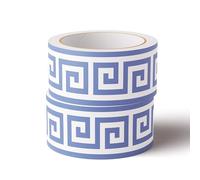 VisitRyl self Adhesive Wallpaper Border Wall Tiles Decorative, Peel and Stick Wall Border Bathroom Stickers Blue Wanzi A 10cm X 1000cm