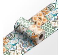 VisitRyl self Adhesive Wallpaper Border wall Tiles Decorative, Peel and Stick wall Border Bathroom Stickers YX-286 20 * 240cm