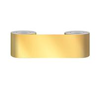 VisitRyl Wallpaper Border Peel and Stick for Bathroom Wall Border Sticker Home Ceiling Decorative Border Gold Mirror 12cm X 500cm