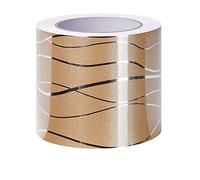 VisitRyl Wallpaper Border Peel and Stick for Bathroom Wall Border Sticker Home Ceiling Decorative Border Golden Wave 10cm X 500cm