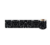 VisitRyl Wallpaper Border Peel and Stick Wall Border Sticker Home Ceiling Decor Edge Strip Border for Bathroom Living Room Kitchen 13-Black Pattern 10cm x 240cm