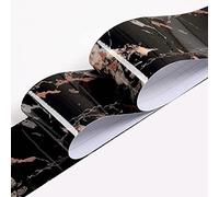 VisitRyl Wallpaper Border Peel and Stick Wall Border Sticker Home Ceiling Decor Edge Strip Border for Bathroom Living Room Kitchen Black Meteorite 8cm x 500cm