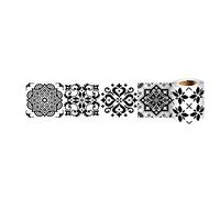 VisitRyl Wallpaper Border Peel and Stick Wall Border Sticker Home Ceiling Decor Edge Strip Border for Bathroom Living Room Kitchen 43 - Black Flower 10cm x 240cm