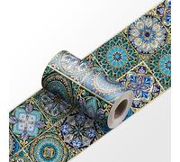 VisitRyl Wallpaper Border Self Adhesive Wall Tiles Decorative, Peel and Stick Wall Border Bathroom Stickers YX-193 20 * 240cm