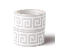 VisitRyl Wallpaper Border Self Adhesive Wall Tiles Decorative, Peel and Stick Wall Border Bathroom Stickers Light Grey Wanzi A 15cm X 500cm