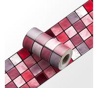 VisitRyl Wallpaper Border Self Adhesive Wall Tiles Decorative, Peel and Stick Wall Border Bathroom Stickers YX-352 10 * 240cm