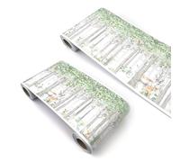 VisitRyl Wallpaper Border Self Adhesive Wall Tiles Decorative, Peel and Stick Wall Border Bathroom Stickers Cartoon Children's RoomForest elk YX112 12cm X 500cm