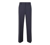 Visivo Wool Canvas Palazzo Pleated Trouser - female - Weekend Max Mara - Straight Trousers - Blue - 2XS - Trousers 2XS