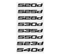 VISIYUBL 3D ABS Car Trunk Letters Logo Decals Badge Emblem Sticker Fit For BMW 5 Series 520d 525d 528d 530d 535d 540d E39 E60 E61 F07 F10 F11(Gloss Black,523d)