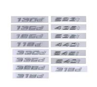 VISIYUBL 3D ABS Letters Car Rear Trunk Badge Emblem 420d 428d 430d 435d 440d 520d 525d 528d 530d 535d 540d Logo Fit For BMW Car Accessories(Chrome Silver,116d)