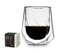 Viski Alchemi Aerating Wine Tasting Tumbler, Double Walled Specialty Clear Glass, Dishwasher Safe, 8 Oz, Set of 1