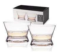 Viski Crystal Tequila Tasting Glasses, Copita Drinking Glasses for Mezcal, Whiskey, Bourbon, or Neat Spirits, Elegant Glassware Set for Home Bar or Cocktail Party, 6 oz, Set of 2