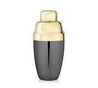 Viski Two-Toned Heavyweight Cocktail Shaker, Stainless Steel Drink Mixer, with Bar Strainer, Professional Shaker for Martini and Margarita, Gold and Gunmetal Black Finish, 16.5 oz