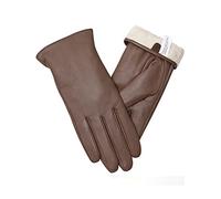 Vislivin Full-Hand Womens Touch screen Gloves Genuine Leather Gloves Warm Winter Texting Driving Glove Brown-1 M
