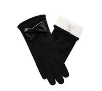 Vislivin Womens Winter Touchscreen Gloves Warm Fleece Lined Gloves Outdoor Thermal Suede Glove Black-S