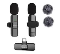Vislla Wireless Lavalier Microphone for iPhone 15/16/17 Series, iPad and Android Devices, Noise Cancelling,Bluetooth Mini Lapel Microphone for YouTube/Vlogging/Live Streaming/Tiktok/Interview