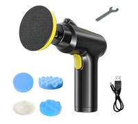 VISLONE Cordless Car Polisher - 3 Adjustable Speeds, Electric LED Work Light, 4000mAh Lithium Battery, 4 Polishing Pads, Buffer for Home Cleaning, Metal Waxing, Wood Polishing