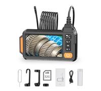 VISLONE Dual-Lens Borescope with Light,4.3" TFT Screen,6.5FT Semi-Rigid Cable,IP67 Waterproof,8mm Camera with Adjustable LED Lights,USB-C Charging, 4 Hours Battery Life,Built-in 32GB TF card