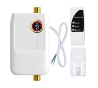VISLONE Mini Electric Instantaneous Water Heater 220V 5500W Universal Electric Water Heater with Digital Screen Without Tank Instantaneous Water Heater for Bathroom Kitchen Wash