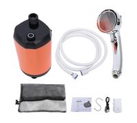 VISLONE Portable Shower Pump with Temperature Display High Lift 6.5M for Outdoors Camping Hiking Car/Pet Washing (Full Screen Power Temperature Boost 3 Gears Shower)