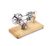 VISLONE Stirling engine motor kits, steam engine model building kits, mini hot air Stirling engine motor model colorful LED generator science kit