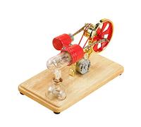 VISLONE Stirling engine motor kits, steam engine model building kits, mini hot air Stirling engine motor model colorful LED generator science kit