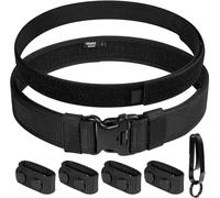 VISMIX Nylon Duty Belt 2" Hook Lining Outer Belt with Loop Inner Belt, Duty Belt with Key Holder and Belt Keepers