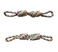 VisnzvLux 2 Pack Dog Rope Toys for Large Dogs, Red White Grey Braided Rope Tug Toy, Durable Dog Chew Toys for Aggressive Chewers, Ideal for Tug of War Dog Toy and Teeth Cleaning