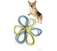 VisnzvLux Green Blue Flying Disc Shape Puppy Rope Toys Durable Dog Chew Rope Interactive Dog Rope Chew Toy for Medium Large Dogs Tug of War Teeth Cleaning Chewing Toy