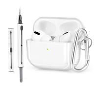 VISOOM Airpods Pro Case Cover, Transparent TPU Protective Case for Airpods Pro 2nd/1st Generation, Includes Cleaning Pen & Portable Lanyard, Support Wireless Charging, Clear
